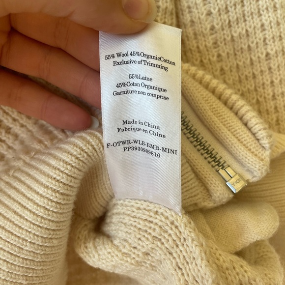 NWOT Everlane The Cropped Cotton-Merino Bomber Size L - Picture 9 of 10